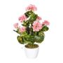 Fleur décorative Géranium DOLKREN, pot en céramique, crossdoor, rose, 40cm