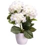 Fleur décorative Hortensia SLORFIN en pot décoratif blanc, blanc, 30cm