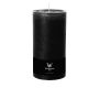Bougie cylindrique AURORA, noire, 19cm, Ø10cm, 155h - Fabriquée en Allemagne
