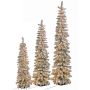 étroit artificielle Sapin LEKNES, enneigé, LEDs, 180cm, Ø45cm