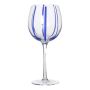 Verre à vin OCTAVIUS à rayures, bleu-transparent, 21cm, Ø9,5cm