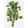 Plante artificielle suspendue, lierre DRAGAN sur tige, difficilement inflammable, vert-blanc, 70 cm