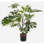 Philodendron artificiel Monstera Deliciosa Variegata LESATH, vert-blanc, 85 cm