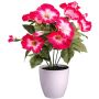 Fleur artificielle Pétunia VALMAR en cache-pot en mélamine, rose fuchsia-blanc, 30cm