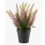Bruyère artificielle ELSAWO dans un pot décoratif « crossdoor », violet, 30 cm