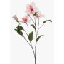 Branche décorative d'hibiscus TRUGEN avec fleurs, blanc-rose, 85 cm