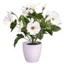 Fleur artificielle Pétunia VALMAR en cache-pot en mélamine, blanc, 30cm