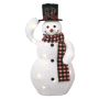 Bonhomme de neige déco COLWOOD avec fonction mouvement, LEDs, blanc-rouge-noir, 30cm