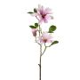 Branche de fleurs artificielles Magnolia étoilé BLOVI, rose clair, 60cm