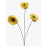 Branche artificielle de pavot WHONRA, jaune, 60 cm, Ø 7 cm