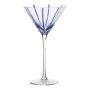 Verre à martini OCTAVIUS à rayures, bleu-transparent, 21cm, Ø12cm
