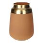 Vase en verre FLORINI, rose ancien-or-mat, 24,2cm, Ø17cm