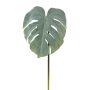 Feuille artificielle Philodendron Monstera Deliciosa MELIAT, vert-gris, 80cm