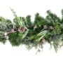 Guirlande de sapin artificielle STOCKTON, vert, recouvert de neige, LEDs, 180cm, Ø35cm