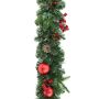 Guirlande de sapin artificielle VISALIA, vert, fruits, 180cm, Ø30cm
