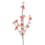 Branche de symphorine artificielle HARMONIA, baies, orange, 80cm