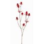 Branche de chardon artificielle (Eryngium) LOUKAS, rouge, 45cm, Ø1-1,5cm