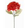 Fleur artificielle Hortensia URANIA, orange-rouge, 75cm, Ø20cm