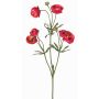 Renoncule artificielle YARIS, fuchsia-vert, 65cm, Ø3-4,5cm
