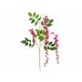 Branche de glycine artificielle BALUNA avec fleurs, rose fuchsia, 110cm