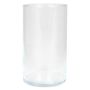 Vase à fleurs cylindrique SANYA OCEAN en verre, transparent, 20cm, Ø11,6cm