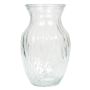 Vase de table en verre CATLYN avec rainures torsadées, transparent, 20cm, Ø13cm