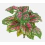 Caladium artificiel BECRUX sur piquet, vert-rose fuchsia, 35cm