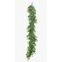 Guirlande de pothos tacheté artificielle GIRTAB, vert-blanc, 180cm