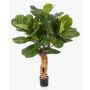 Ficus lyrata artificiel HADAR, tronc naturel, vert, 110cm