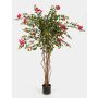 Bougainvillier artificiel OGMA, troncs naturels, fleurs, rose fuchsia, 150cm