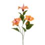 Branche d'hibiscus artificielle AMADOU avec fleurs, orange, 80cm