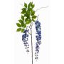 Branche artificielle de glycine NISSRINE avec fleurs, bleu, 145cm