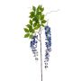 Branche artificielle de glycine NISSRINE avec fleurs, bleu, 145cm