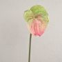 Fleur d'anthurium artificielle YUSEI, vert-rose, 65cm