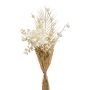 Bouquet de pivoines décoratives AYMA avec euphorbe en ballon, crème, 60cm