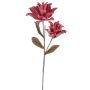 Camélia synthétique MUNIR avec paillettes, rouge pourpre, 120cm
