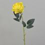 Rose artificielle ELEAZAR, jaune, 65cm, Ø9cm
