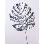 Fausse feuille de Philodendron Monstera Deliciosa AMETS, argent, 90cm