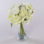 Bouquet de fleurs artificielles FOUDILA, roses, hortensias, blanc, 25cm