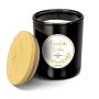 Verre à bougie MELIDA avec bougie parfumée, Warm Cider Bourbon, noir et blanc, 9,3 cm, Ø 7,9 cm, 35 h