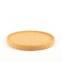 Plateau de service rond en liège aggloméré FUENTES, naturel, 3cm, Ø29cm