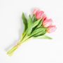Bouquet de tulipes artificielles LEANA, rose, 30cm, Ø20cm