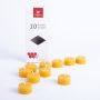 Bougies chauffe-plat en cire d'abeille BABETTE, 10 pièces, naturel-jaune, 2cm, Ø3,7cm, 4h - Made in Germany