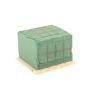 ®mosy Ökodur Décoration funéraire en mousse florale VESDO avec treillis métallique, rebord de préhension, socle en bois naturel, vert, 11,5x11x8,5cm