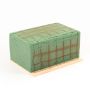 ®mosy Ökodur Bloc de mousse florale pour compositions de deuil VESDO avec grille métallique, poignée prise, support en bois naturel, vert, 17x11x8,5cm