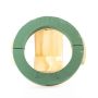 ®mosy Ökodur mousse florale pour funérailles, couronne d'urne ARNELLE, socle en bois naturel, vert, 4,5 cm, Ø 36 cm