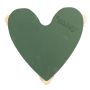 ®mosy Ökodur mousse florale Cœur de voiture MURIANDA, décoration de mariage, avec ventouse, socle en bois naturel, vert, 36x37x5cm