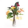 Bouquet d'été artificiel AVALU, orange-vert-fuchsia-jaune, 75cm, Ø45cm