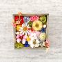 DIY - Tableau mural Colorful Blooms - floraison colorée dans un cadre en bois