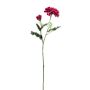 Branche fleurie décorative Zinnia GUNDISINE, collection écologique, rose foncé, 65cm, Ø9cm